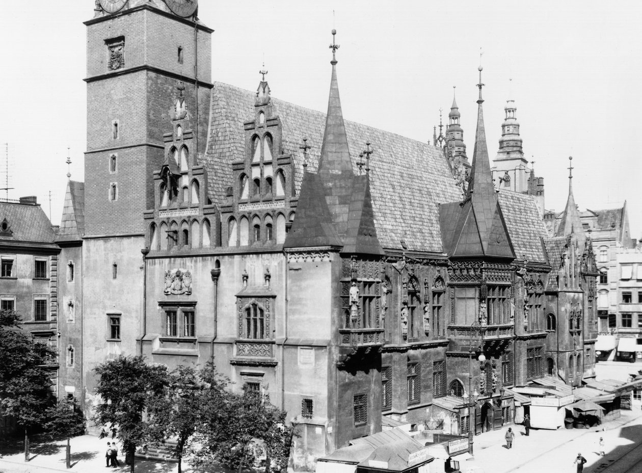 市庁舎、ブレスラウ（現代のヴロツワフ）ポーランド、1910年頃 作： ジュセ