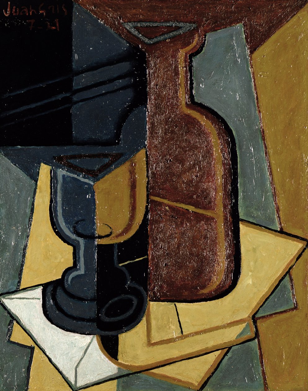 手紙、1921年（パネル） 作： フアン・グリス