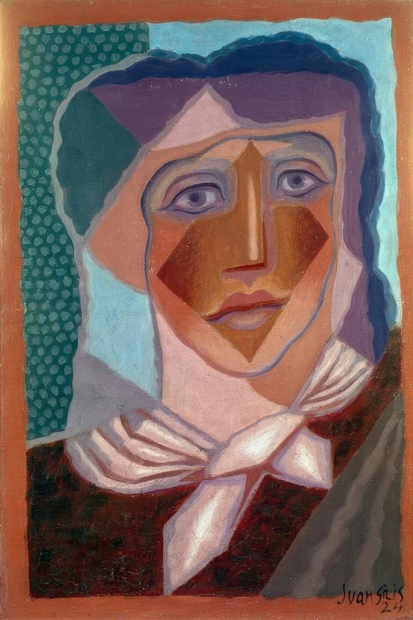 ファングリス、スカーフを持つ女性、1924年 作： フアン・グリス
