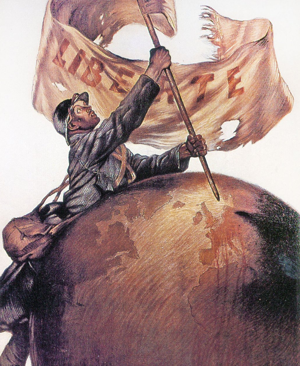クレジットリヨネWWIリベルテポスター、1917 作： ジュール・アベル・ファイブル