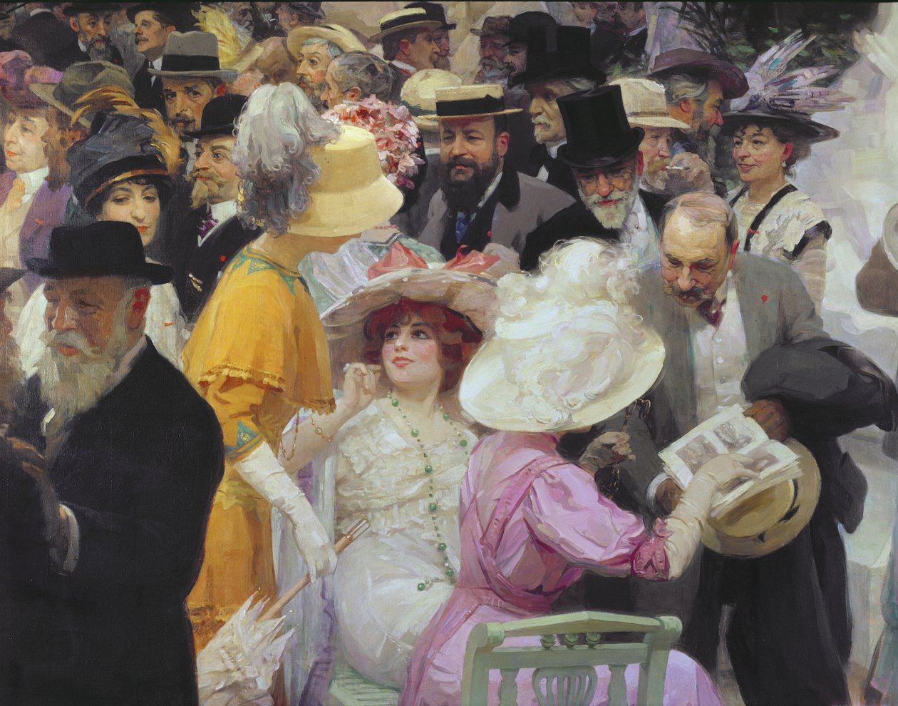 金曜日、フランスのアーティストサロンで、64809のキャンバスディテールに油彩、1911年 作： ジュール・アレクサンドル・グルーエンまたはグルー