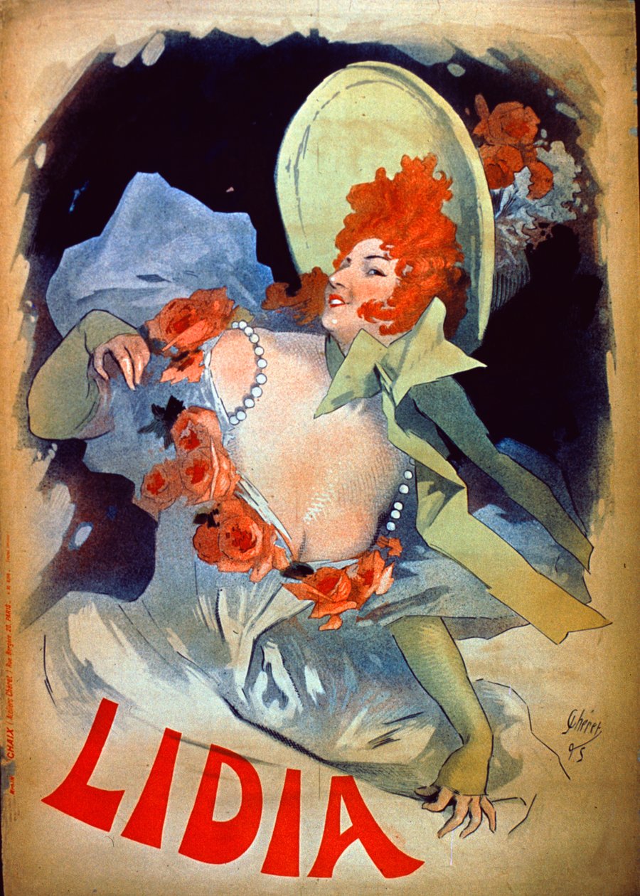 「リディア」、1895 作： ジュール・チェレット