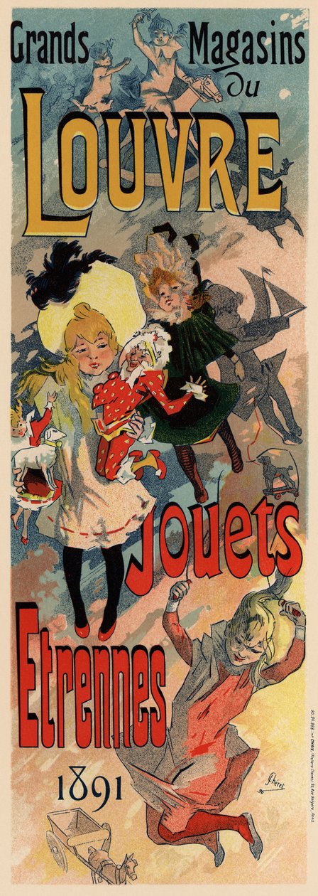 ルーブルのポスター店、1890 作： ジュール・チェレット