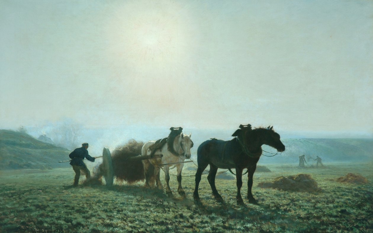 フィールドの馬、1873 作： ジュール・レオン・モンティニー
