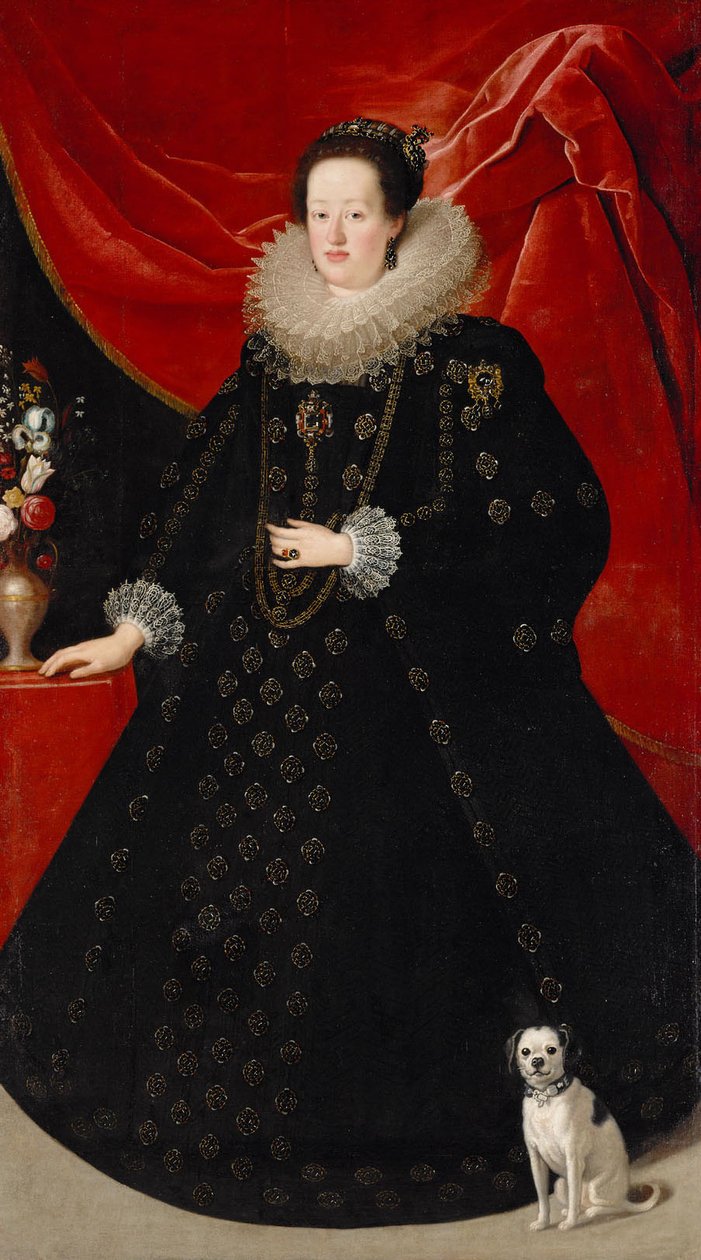 Eleonora Gonzaga（1598-1655）、黒いドレスの皇后 作： ジャスタス・サスターマンズ