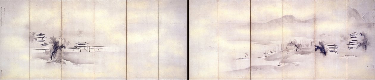 寺院のある風景 作： 海ho油所