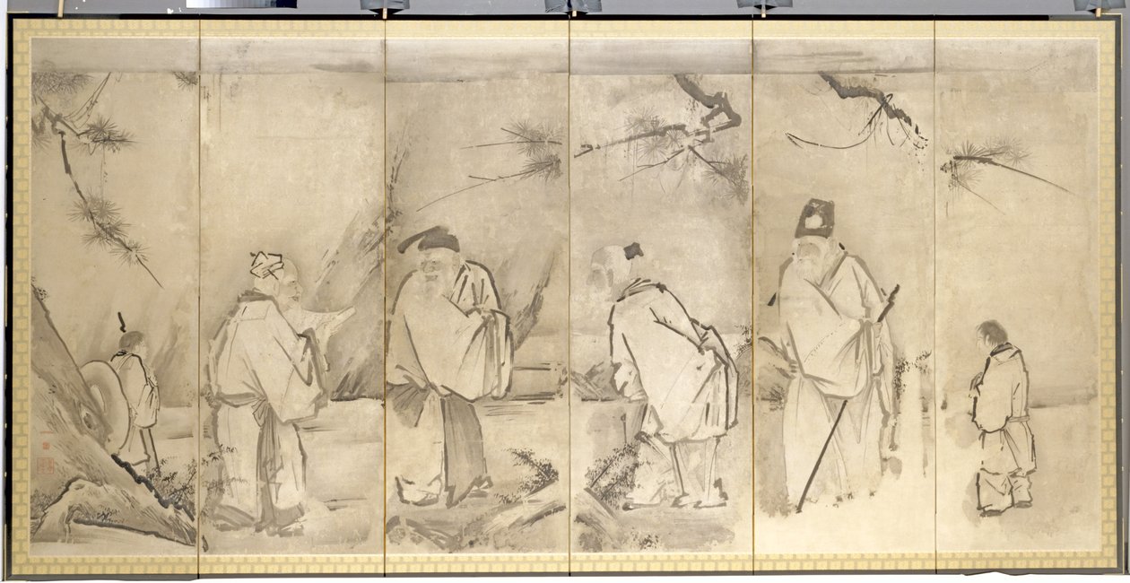 商山の四老 作： 狩野探幽