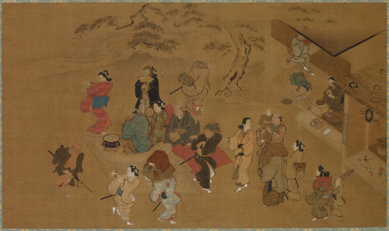 春のダンスシーン 作： 狩野探幽