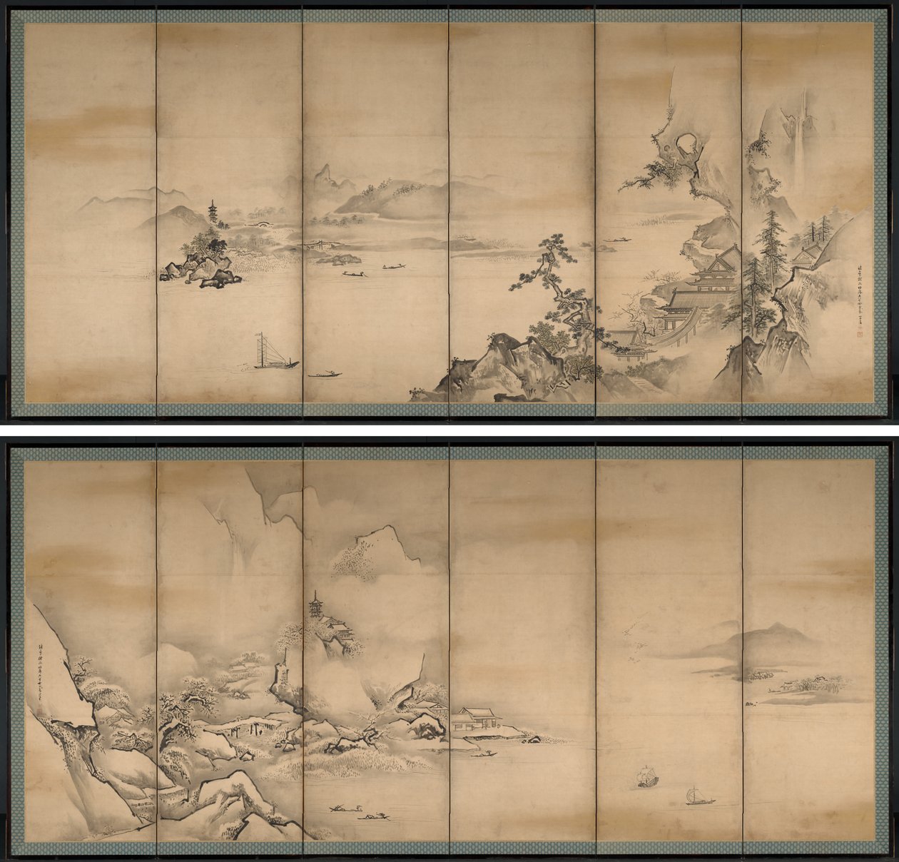 春夏秋冬 作： 狩野探幽