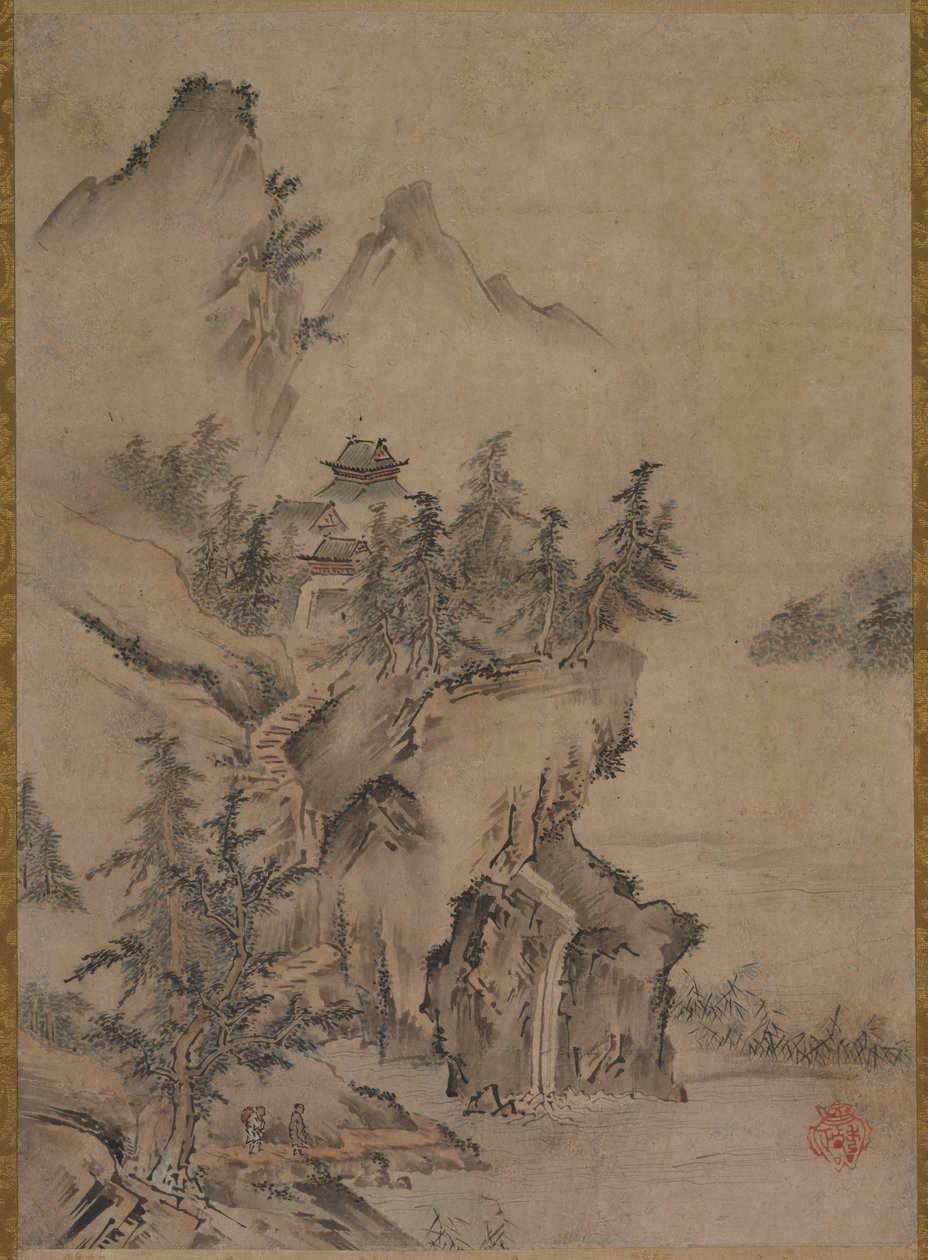 山寺に旅する中国の文人 作： 狩野秀正