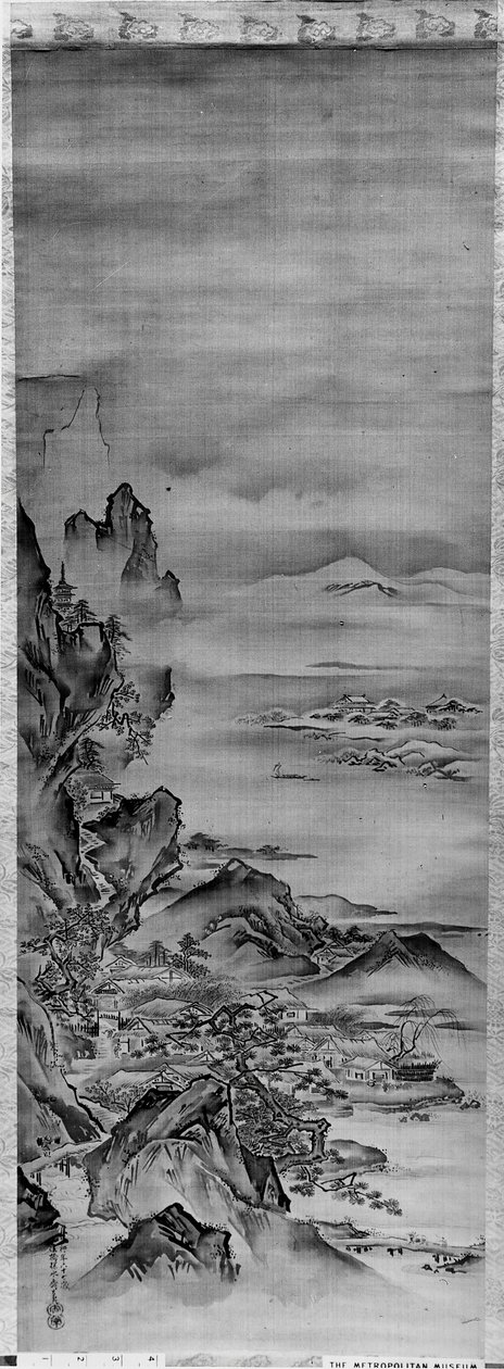 蓬莱山の眺め 19世紀 作： 鹿野丹水