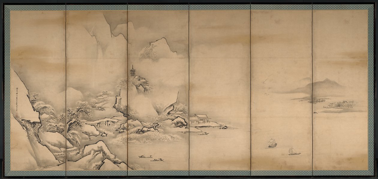 1668年の「四季」。 作： 狩野探幽