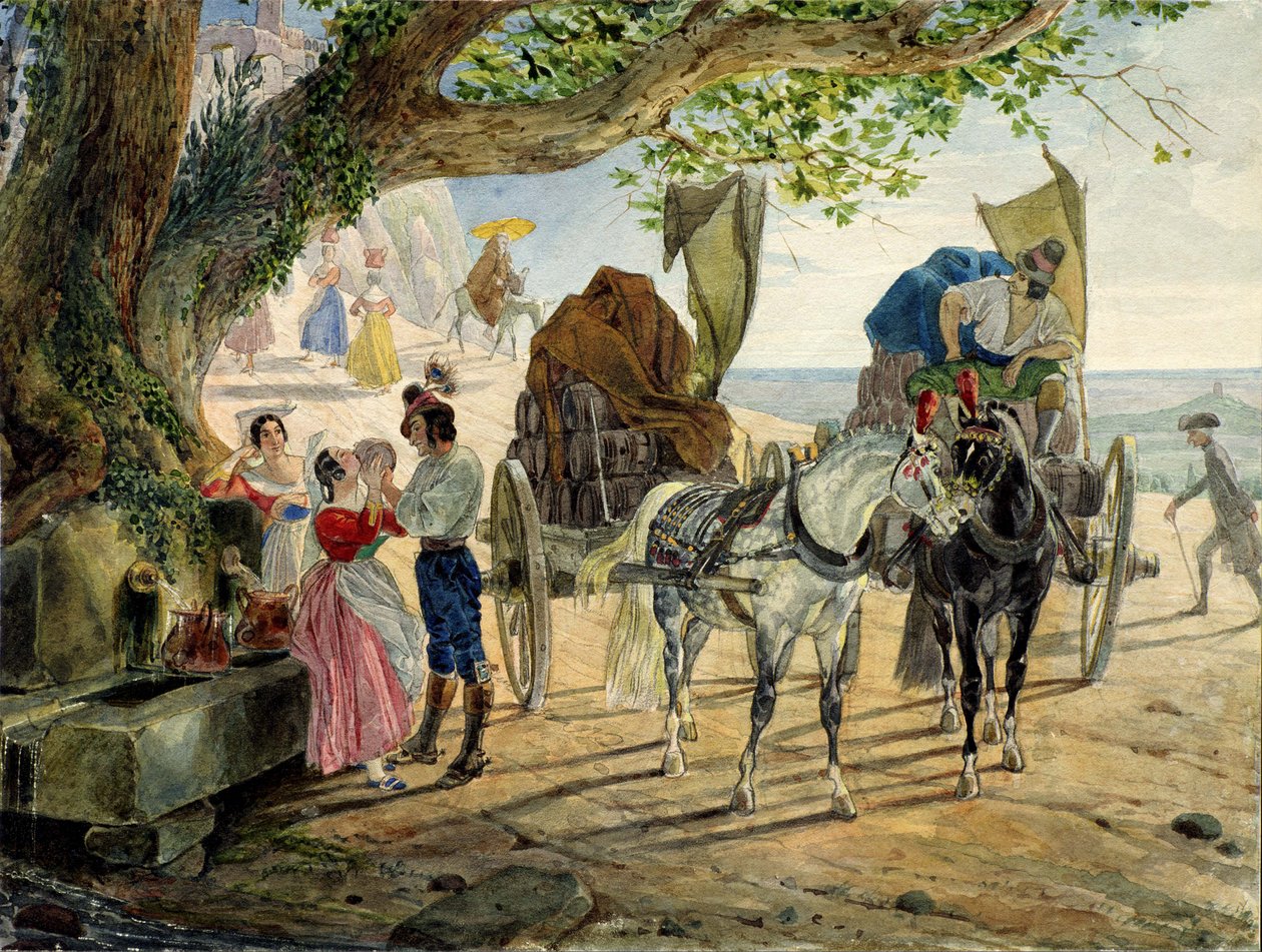 1830〜1833年のアルバーノのフェテ。 作： カール・パヴロヴィッチ・ブリューロフ