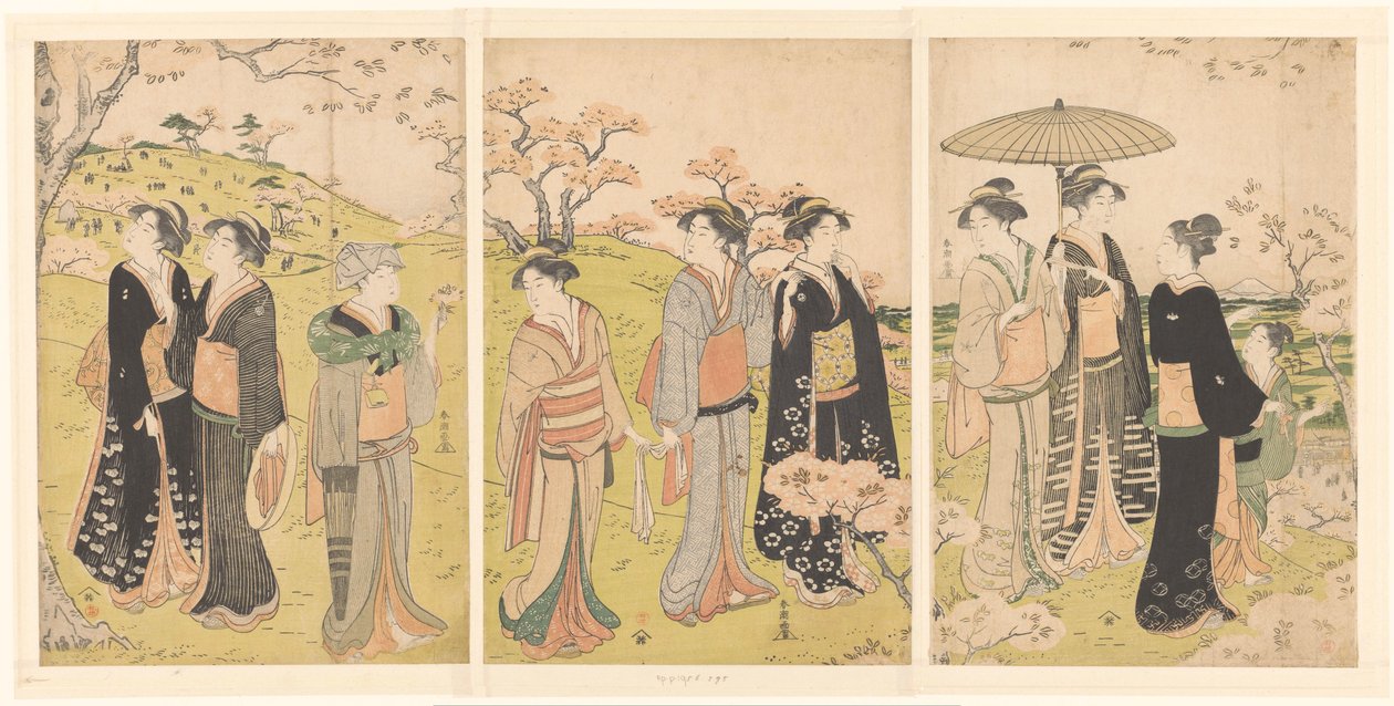 飛鳥山の桜を愛でる 作： 勝川春長