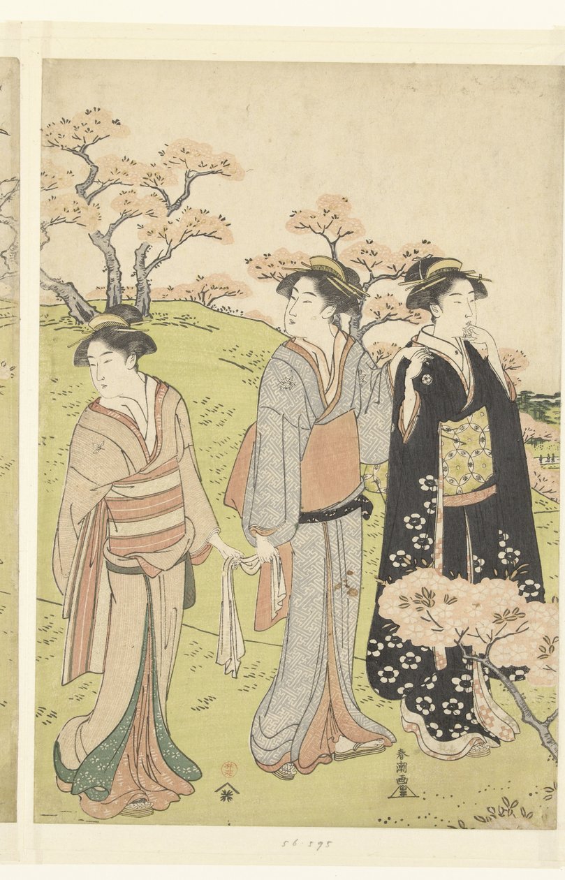 飛鳥山の桜を愛でる 作： 勝川春長