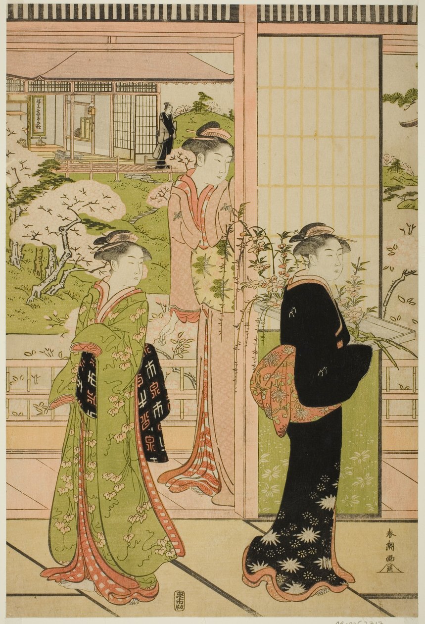芝居「妹背山」の一場面 作： 勝川春長