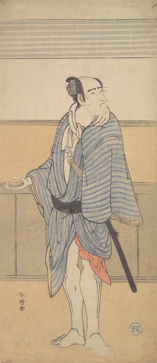 正体不明の俳優、約。 1790年。 作： 勝川俊子
