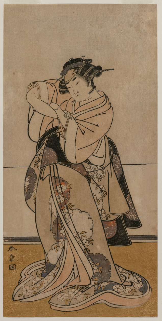 俳優山下やおぞう。 作： 勝川春章