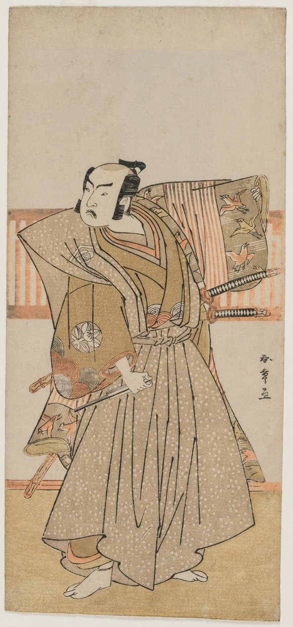 九代目市村羽左衛門 蘇我十郎役 作： 勝川春章