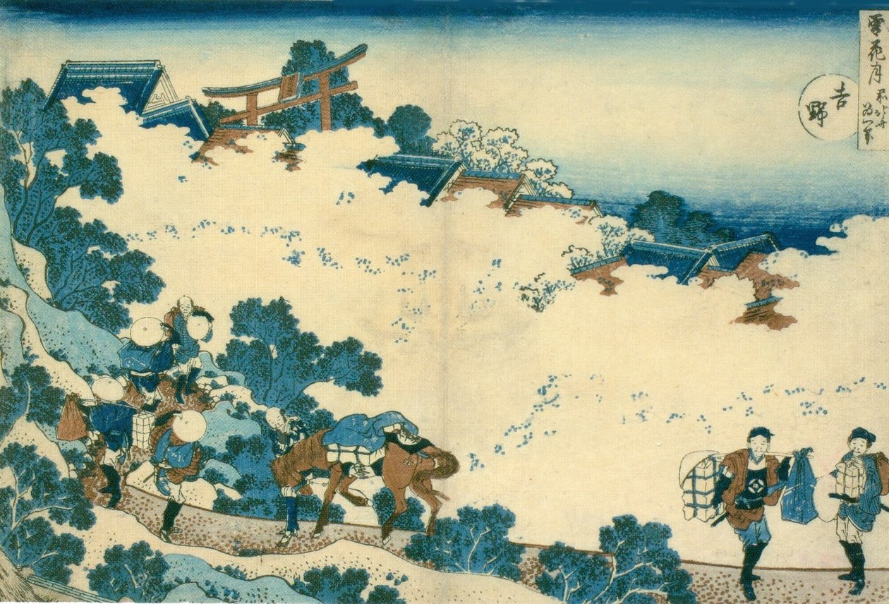吉野の桜 作： 北斎勝鹿