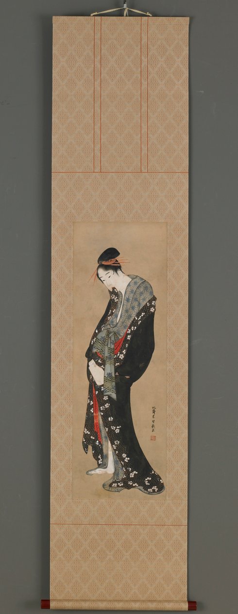 花魁 江戸時代 頃 1796-1798。 作： 北斎勝鹿
