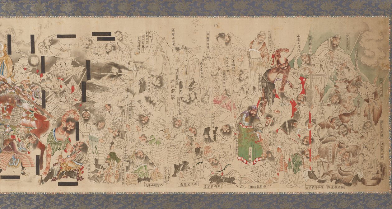 水滸伝、 江戸 ペリオｄ、 か。 １８２９。 作： 北斎勝鹿