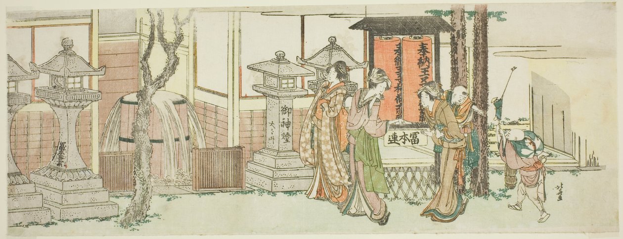 王子稲荷神社参拝 作： 北斎勝鹿