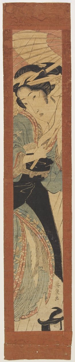 （雨の中のコートサン）、19世紀初頭 作： 圭西鉄