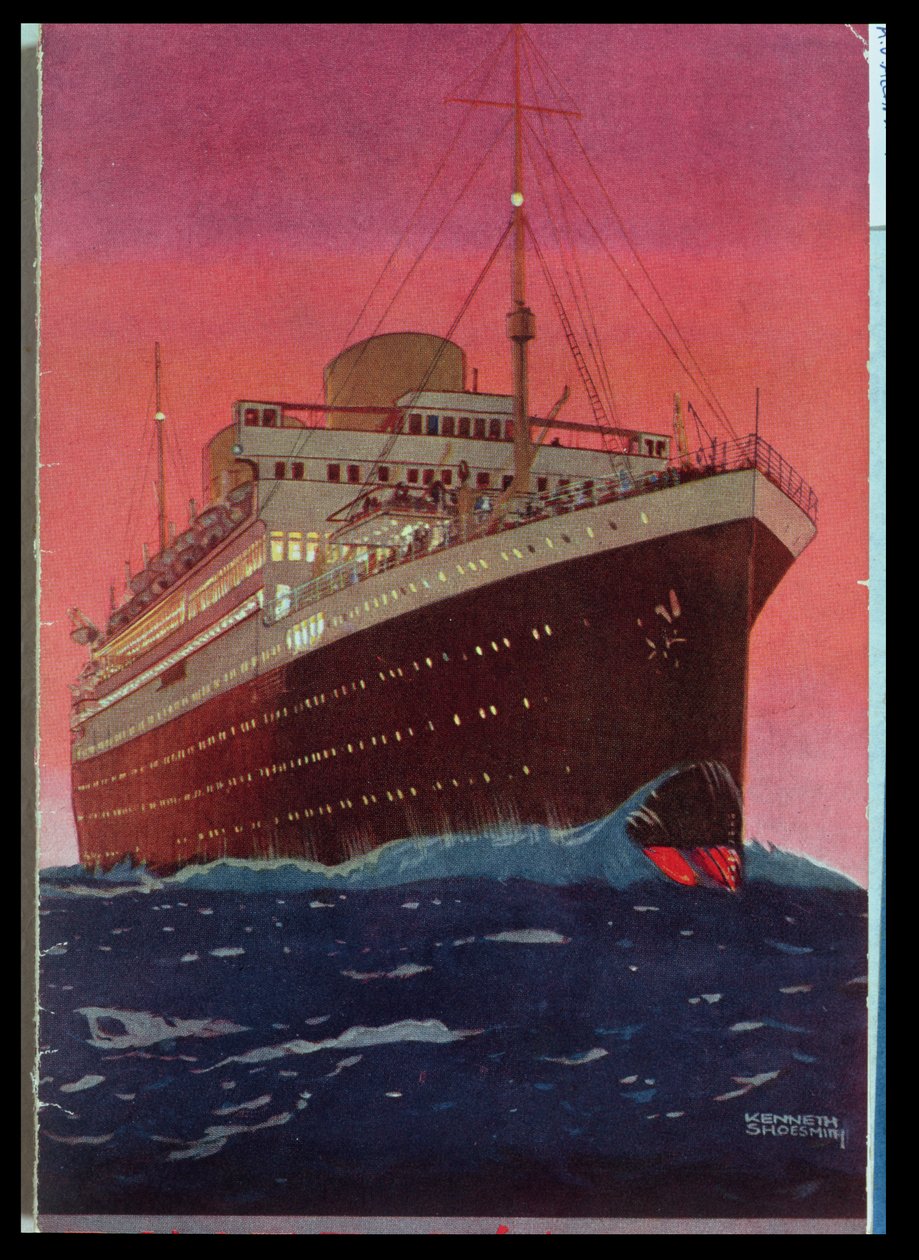 ライナーMV Alcantara at Sea、1928 作： ケネス・シュースミス