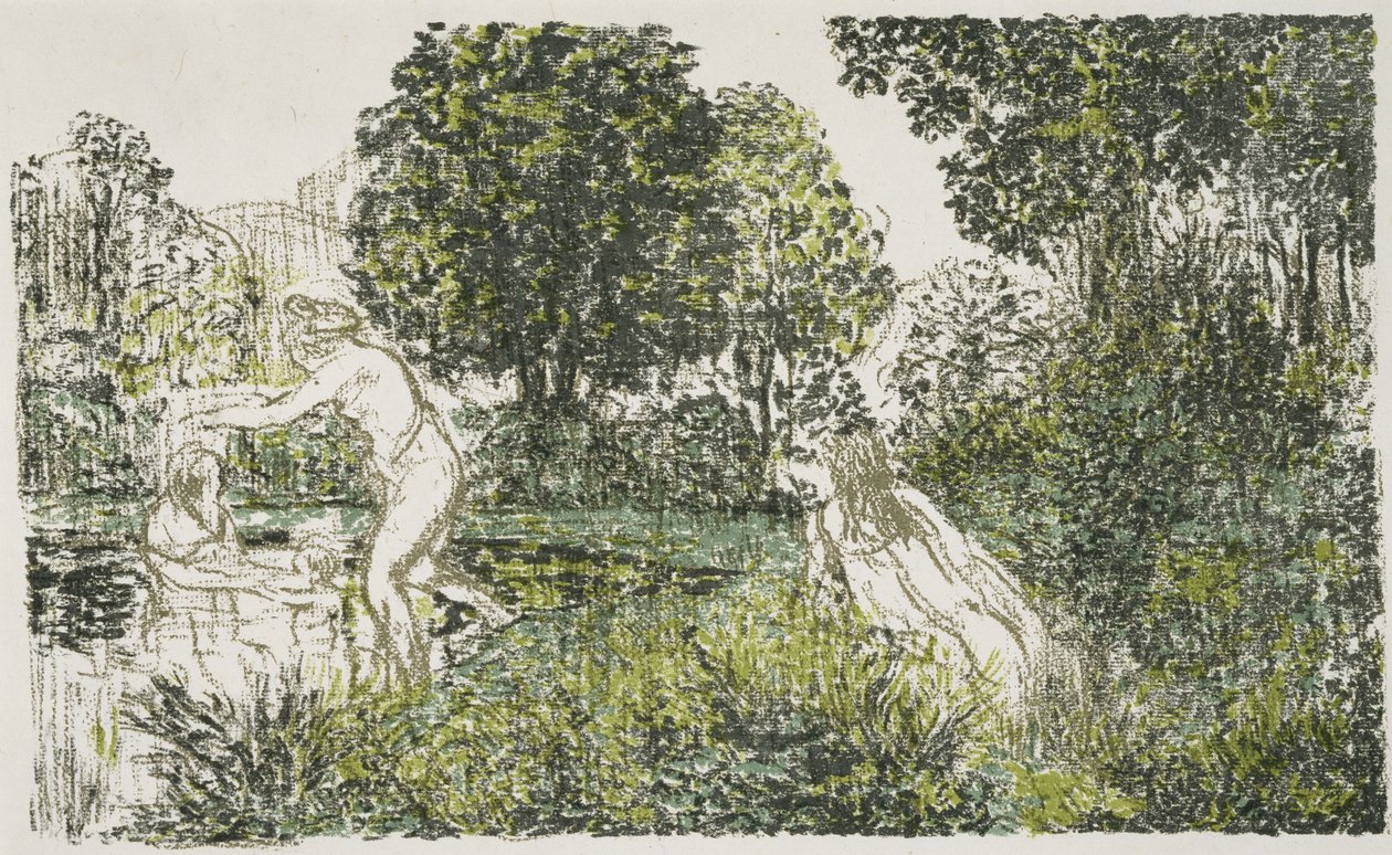 Les Baigneuses（The Bathers）、1899-1900（カラーのリトグラフ） 作： ケルザビエルルーセル