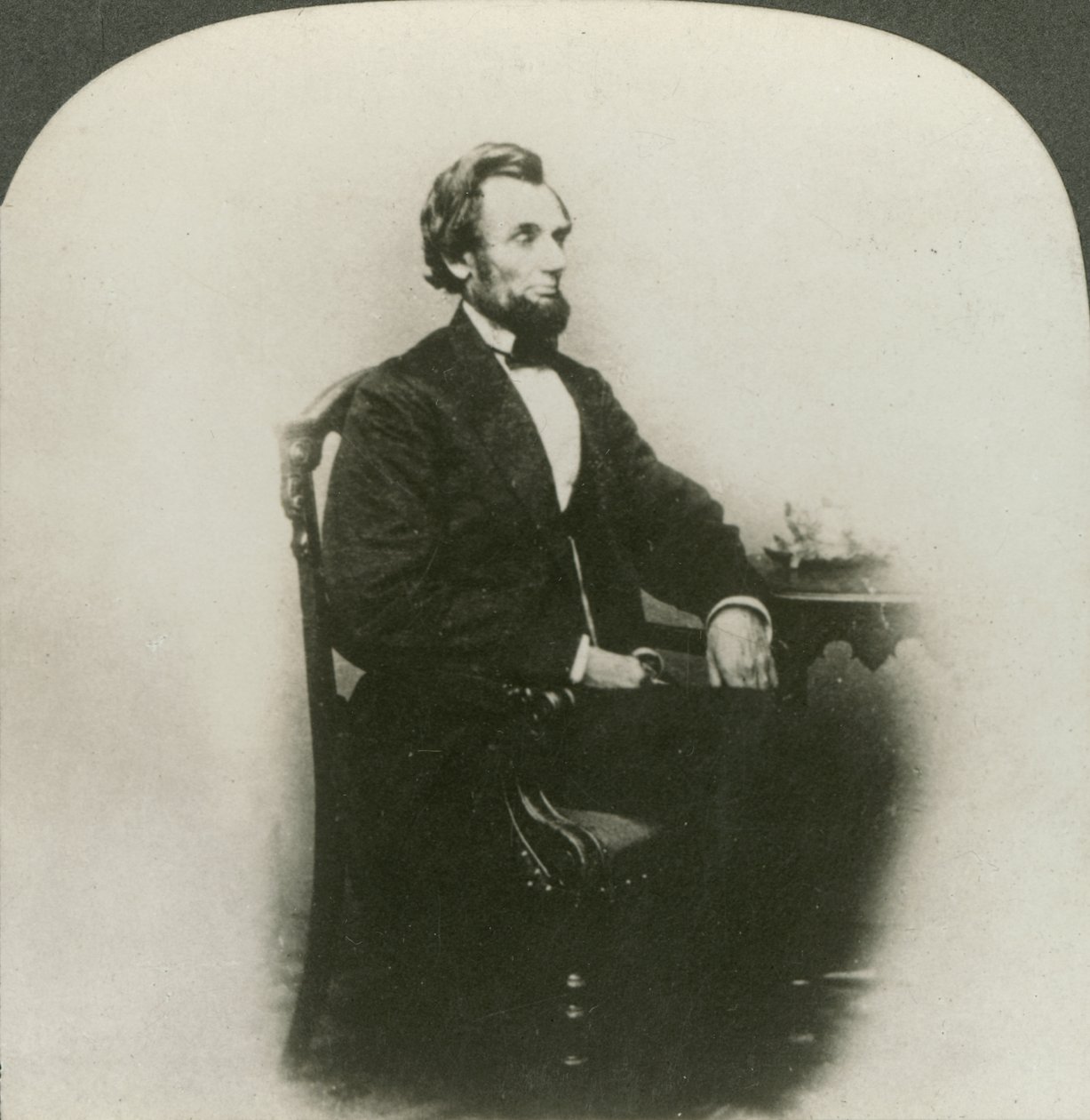 アブラハムリンカーン（1809-65）の珍しい古い三次元肖像画 作： Keystone View Company