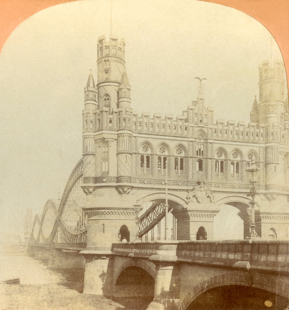 カイザー橋、ハンブルク、ドイツ、1896年。 作： Keystone View Company