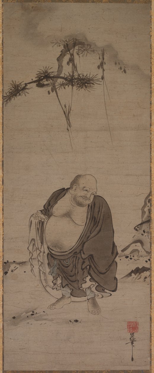 布袋、1300年代後半～1400年代前半。 作： 吉山民町