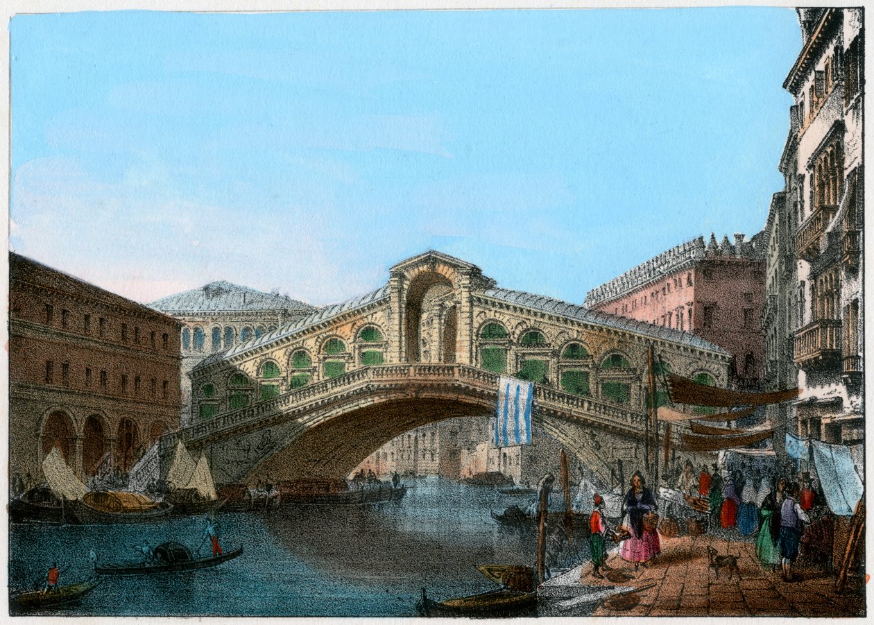 リアルト橋 イタリア・ヴェネツィア 19世紀 作： Kirchmayn