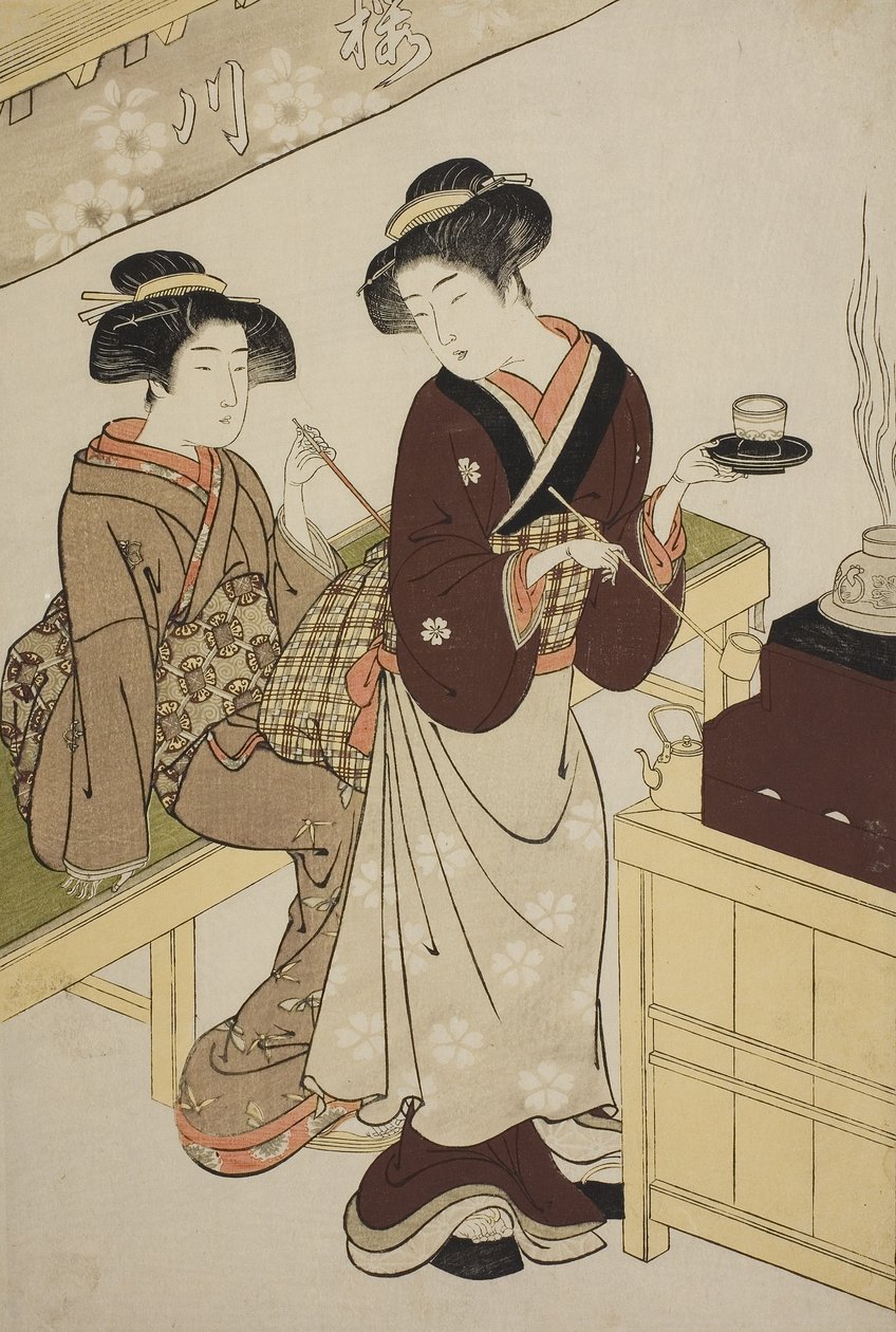 桜川茶屋、1777年頃 作： 北尾重政