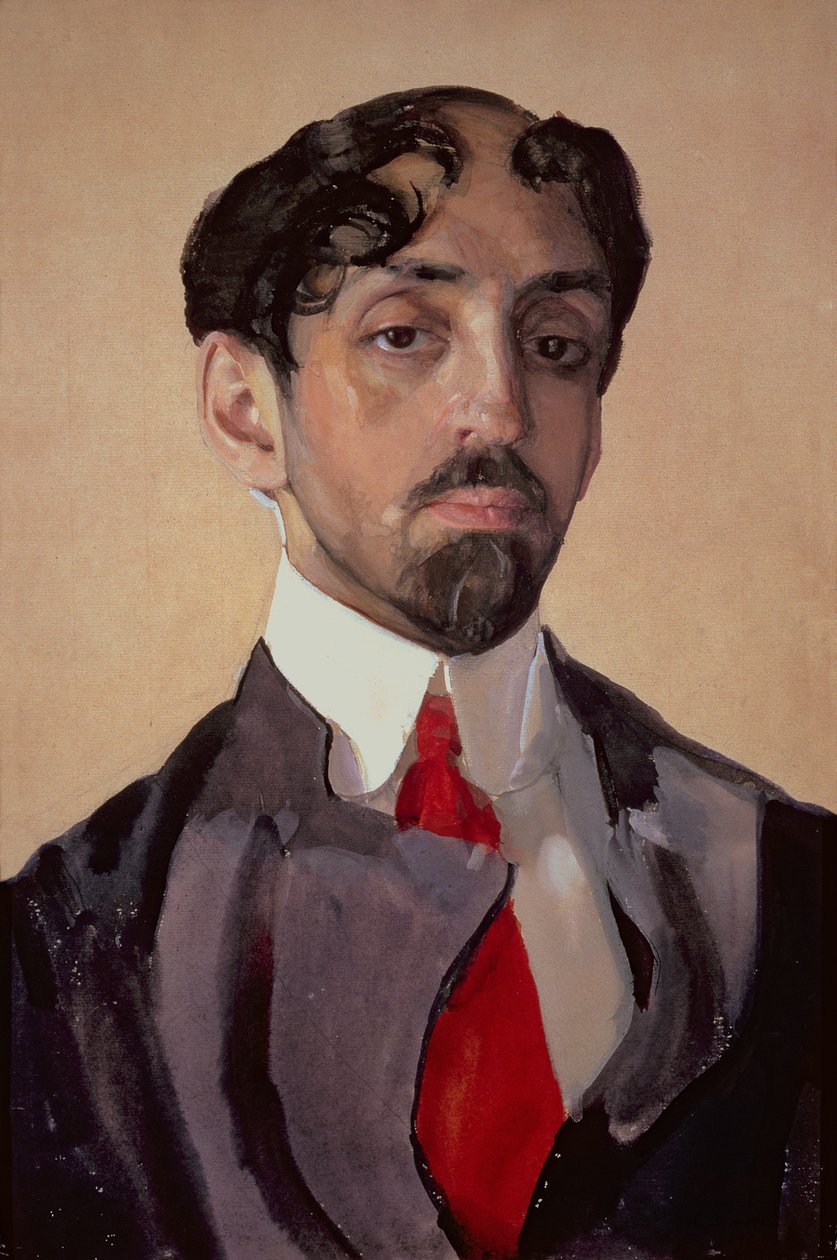 ミハイル・クズミンの肖像（1875-1936）、1909 作： コンスタンチンアンドリービッチソモフ