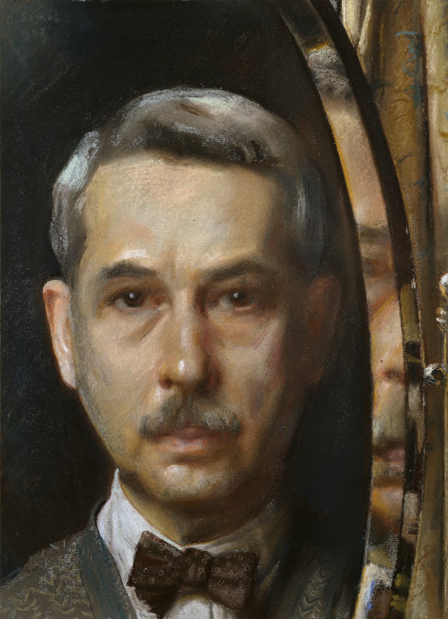 鏡の中の自画像」1928年 作： コンスタンチン・ソモフ