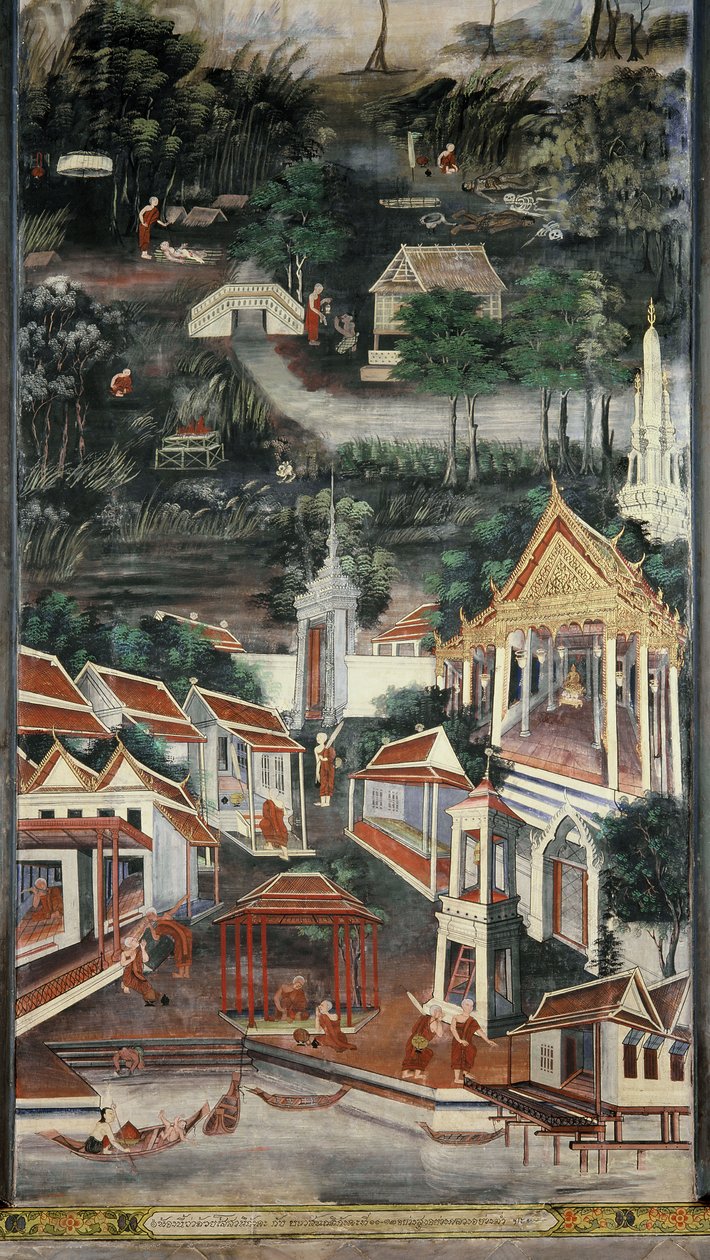 修道院生活（壁画） 作： クルア・インコン