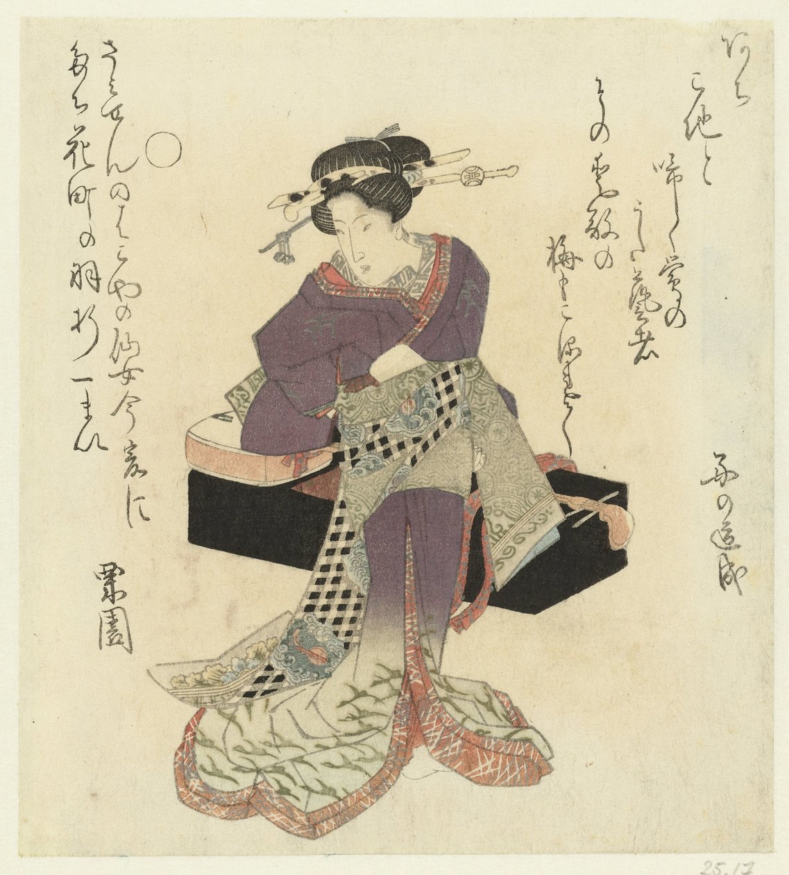芸者が帯を結ぶ 作： 栗園