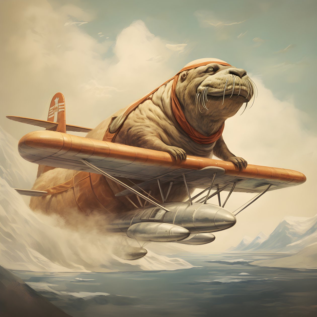 セイウチが飛行機を飛ばす 3 作： カート・ヘプケ