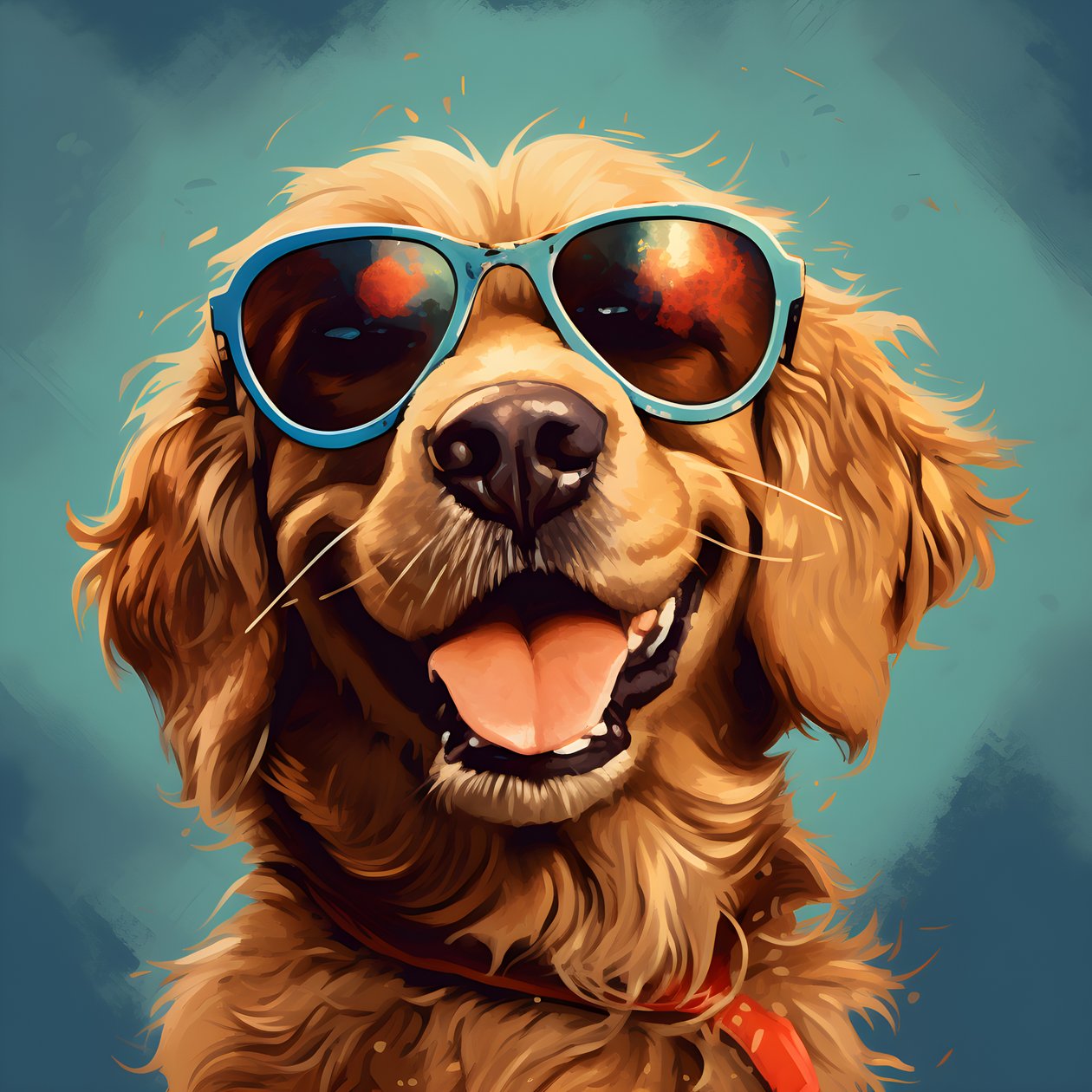 犬、漫画、サングラス 2 作： カート・ヘプケ