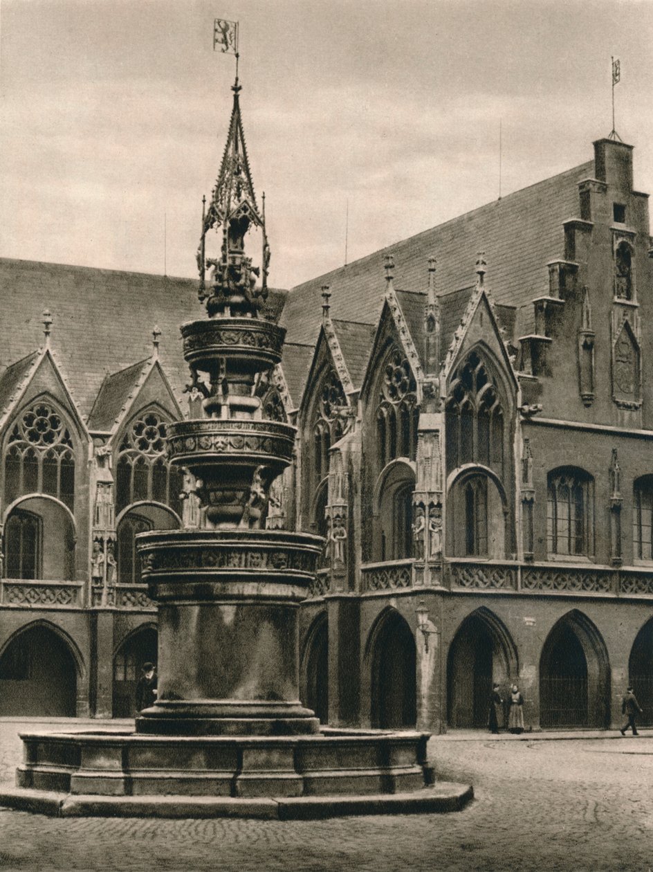 ブラウンシュヴァイク、旧市街のタウンホール、1931 作： カート・ヒールシャー