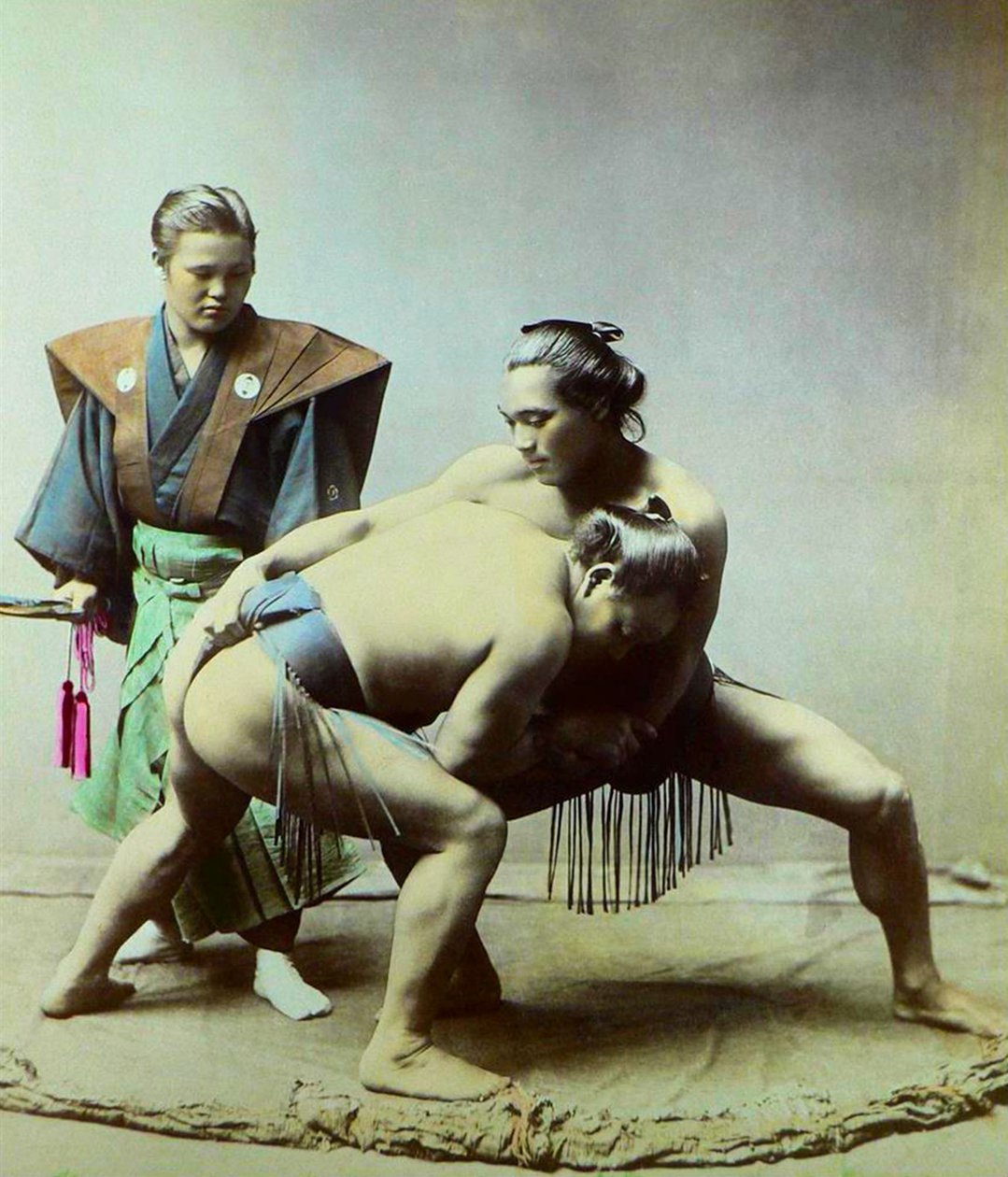 力士たち（1880年頃）（写真 作： 日下部（attr。To）金兵衛