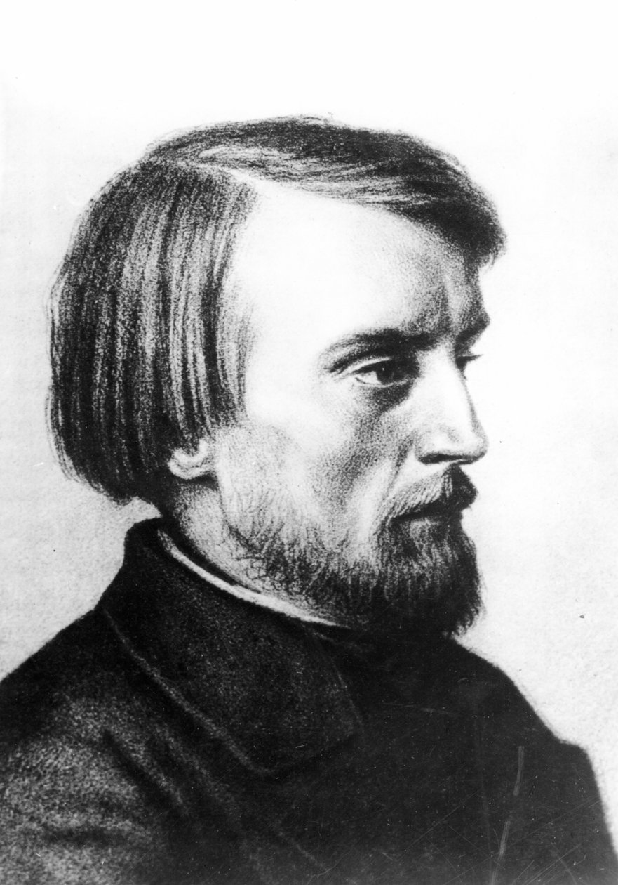 Vissarion Grigorievich Belinsky（1811-48）1843の肖像 作： シリル・アントノビッチ・ゴルブノフ