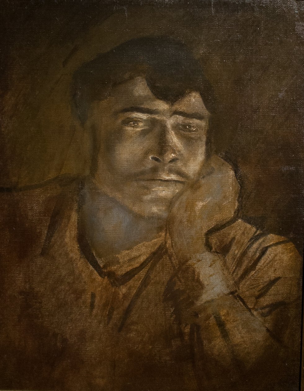 Man_resting_on_his_elbownMagyar：コニョクロファーフィン 作： ラズロ・メドニャンスキー