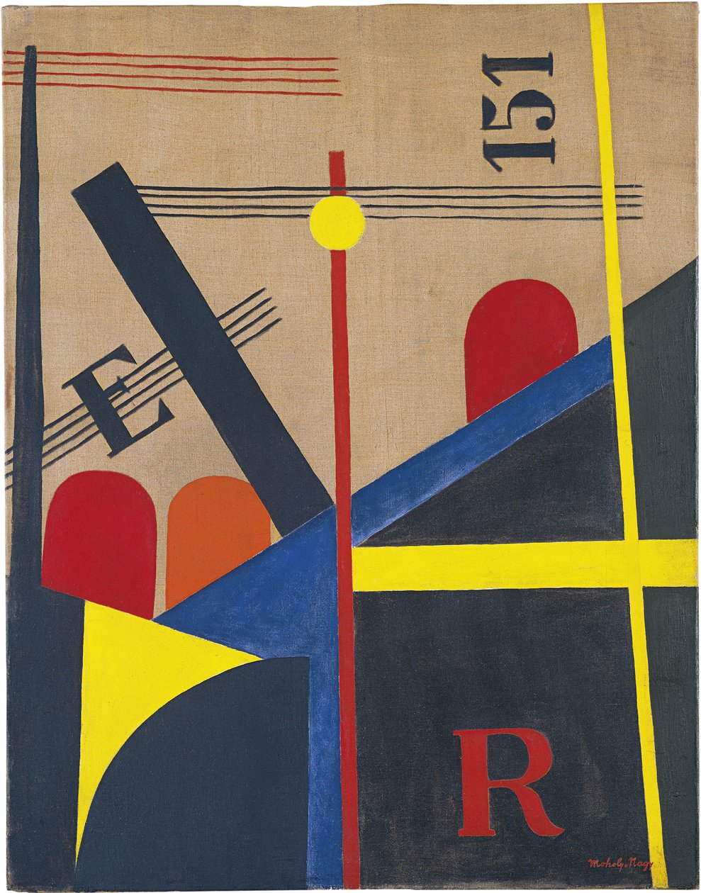 大型鉄道絵画、1920 作： ラズロ・モホリー・ナジ