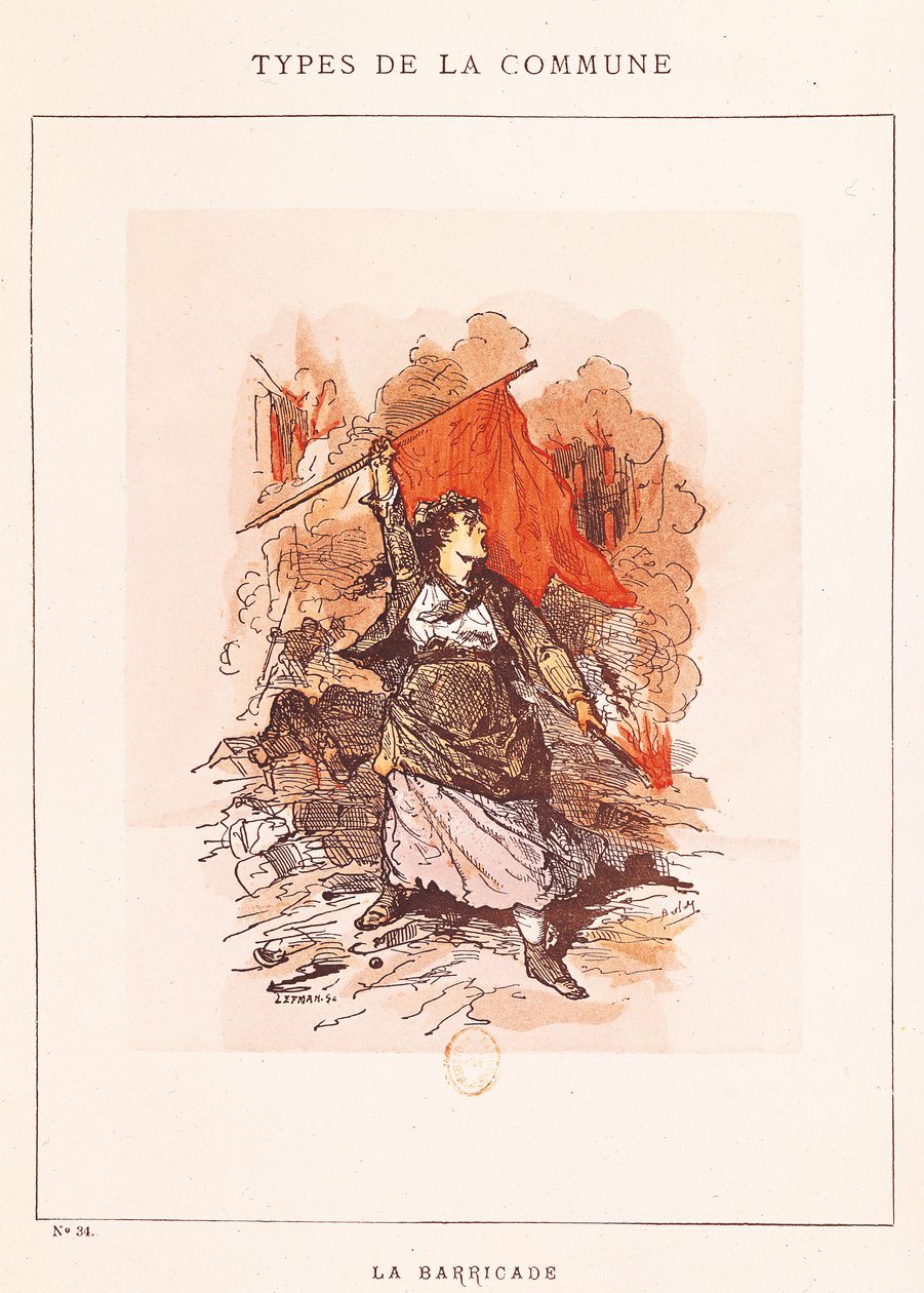 バリケード、 &39;Types de la Commune&39;からの34番、1871 作： レフマン