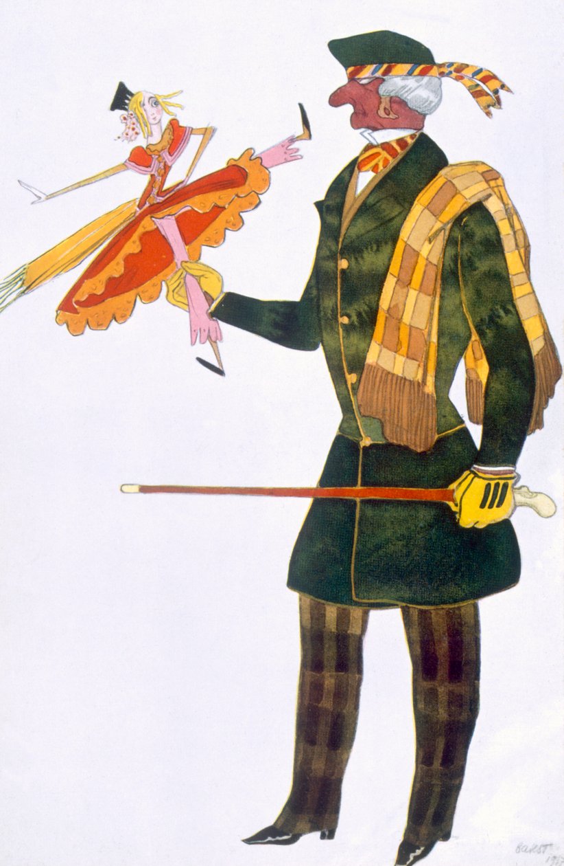1917年のラブティックファンタスティックからのイギリス人のコスチューム 作： レオン・バクスト