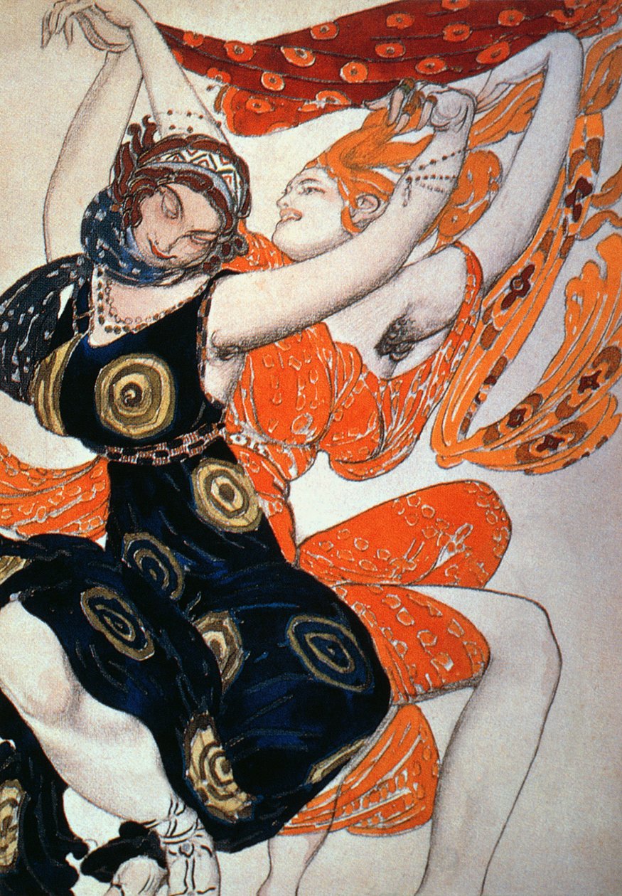 オペラ衣装デザイン、1911 作： レオン・バクスト