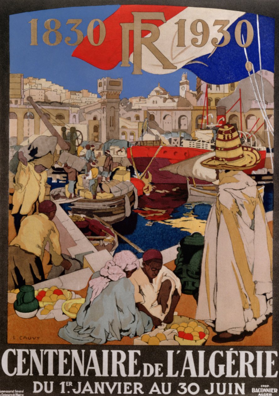 アルジェリアの100周年（1830〜1930年）の広告、1930年 作： レオン・コービー